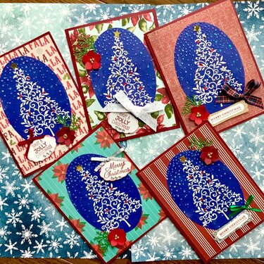 Christmas tree cards