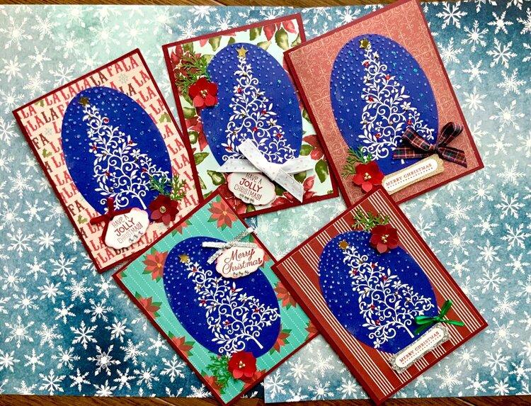 Christmas tree cards