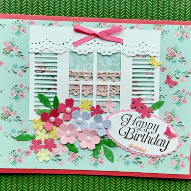 Happy birthday window card