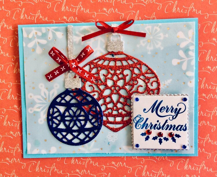 Christmas ornaments card