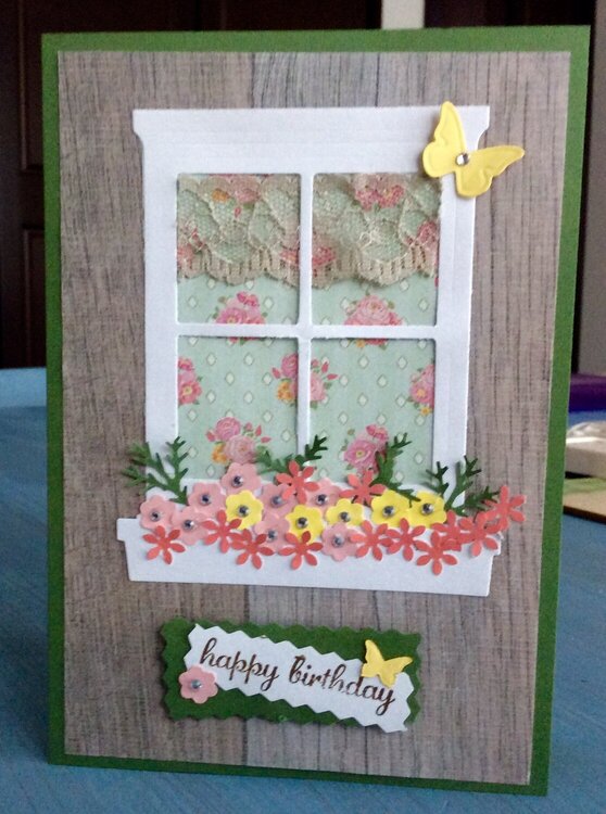 Window flower box card
