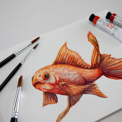 Watercolor Goldfish