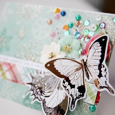 Christmas Card with Butterflies