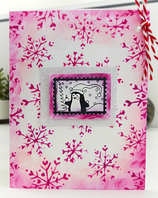 Pink Penguin Christmas Card!