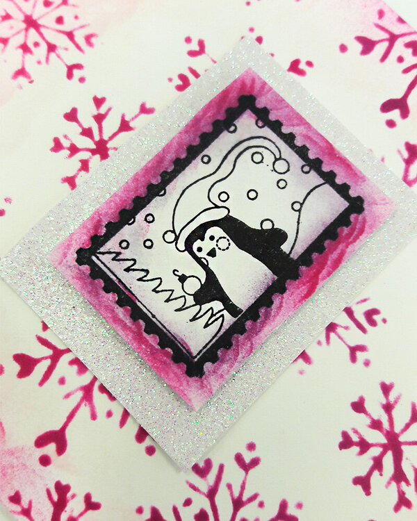 Pink Penguin Christmas Card!