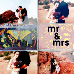 Mr & Mrs (to-be) Layout with Scrapbook.com Page Protectors