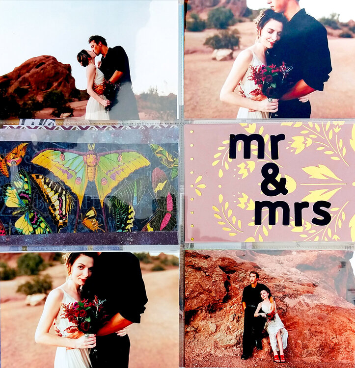 Mr &amp; Mrs (to-be) Layout with Scrapbook.com Page Protectors