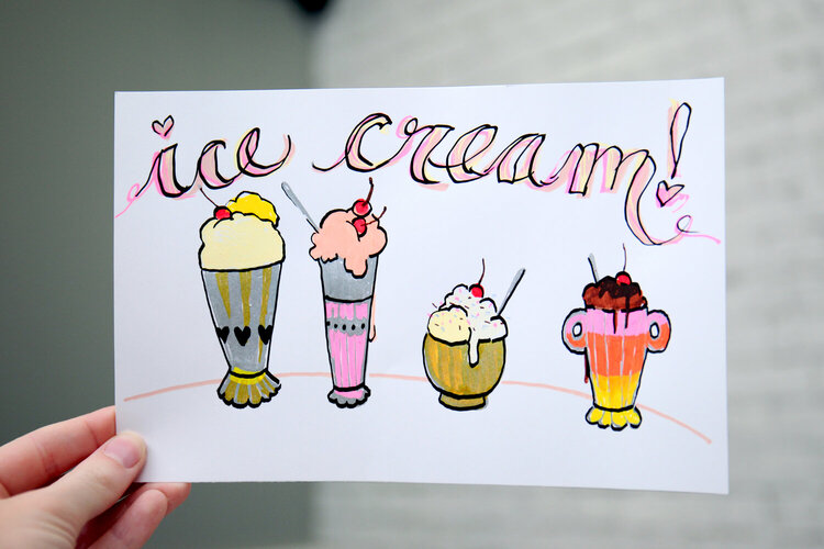 Ice Cream Drawing with Acrylista!