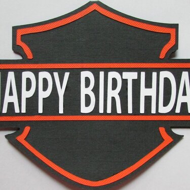 Happy Birthday in Harley like logo