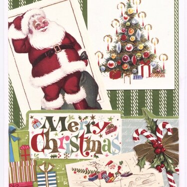 Anna Griffin papers and Christmas ephemera collage
