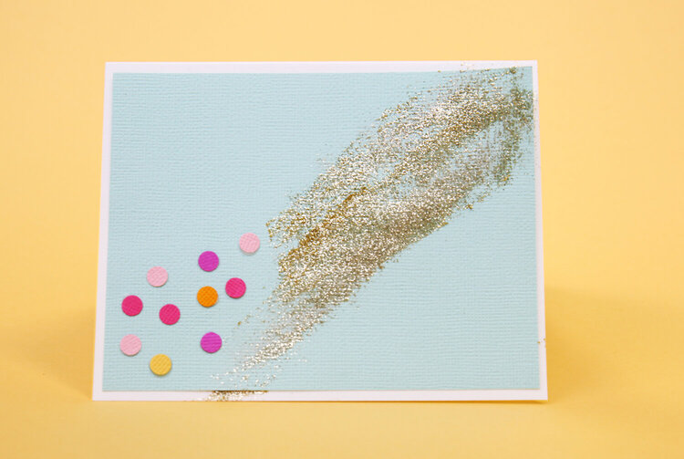 Rainbow Confetti Glimmer Punch Cards