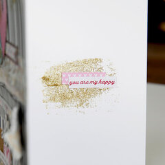 Glitter and Gold Valentine Card