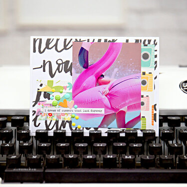 Summertime Sentiment Card with Flamingo Float