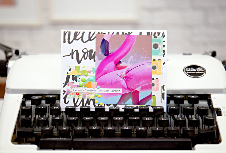 Summertime Sentiment Card with Flamingo Float