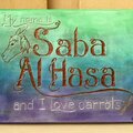 Saba's Stall Sign