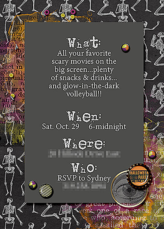 Macabre Movie Night invitation