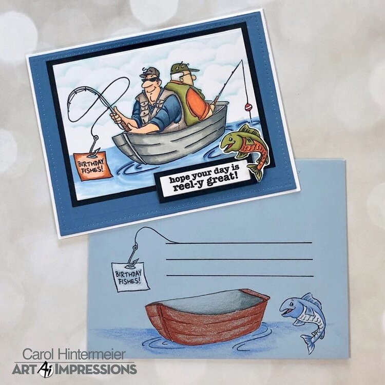 Reel Great Guys Fishing Card with Envelope