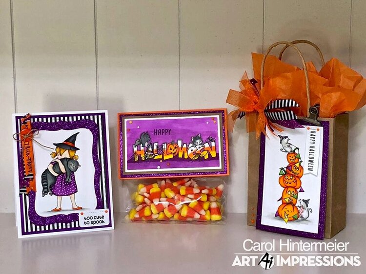 Halloween Magic Card and Treat Bag Suite