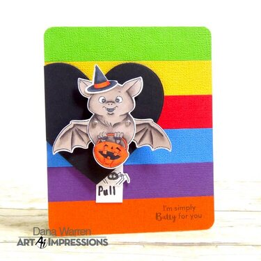 Halloween Bat Flutter Interactive Card