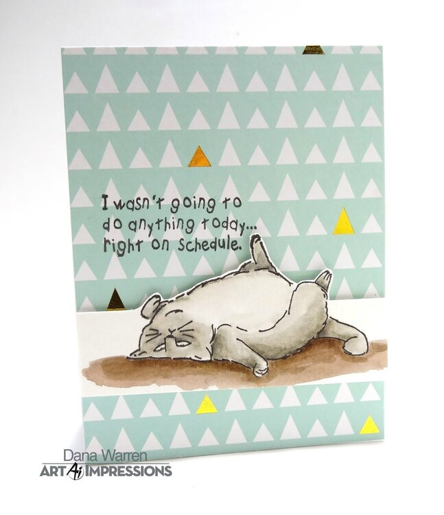 Funny kitty card using Art impressions stamps