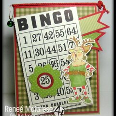 Christmas Bingo card using Art Impressions stamps