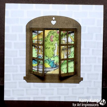 Window card using Art Impressions stamps