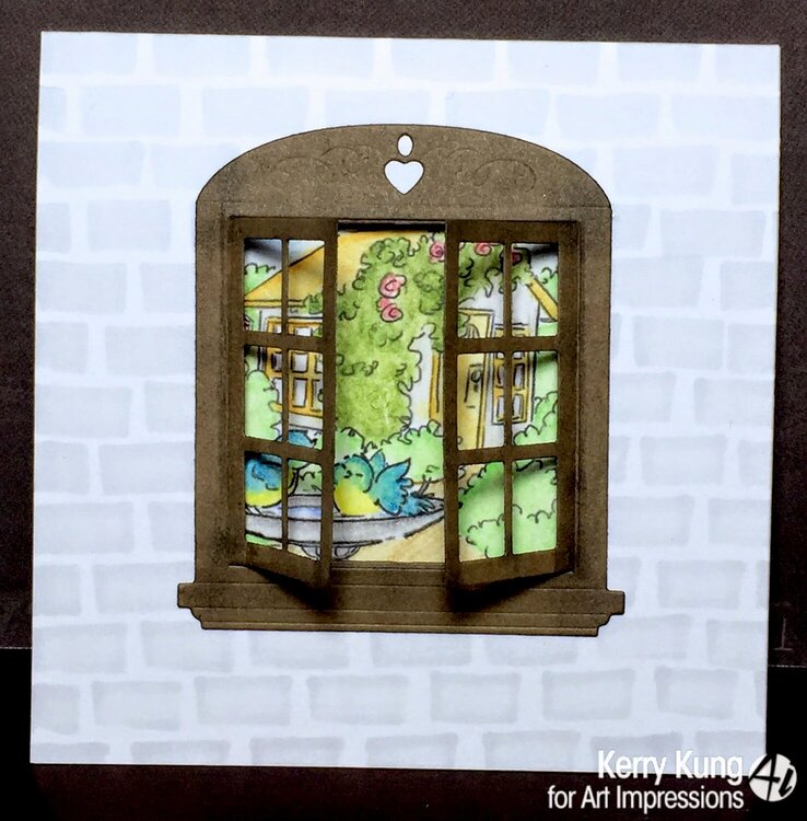 Window card using Art Impressions stamps