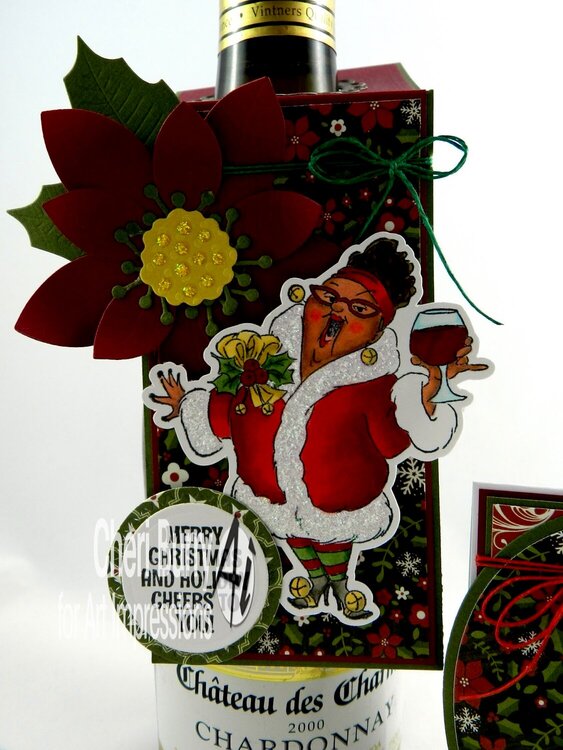 Christmas cheer card using Art Impressions stamps