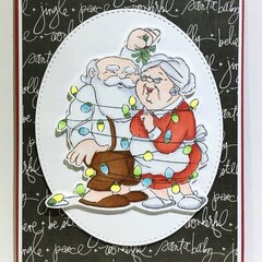 Sweet Christmas card using Art Impressions stamps