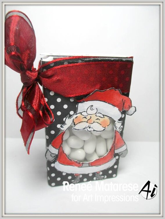 Santa card using Art Impressions stamps