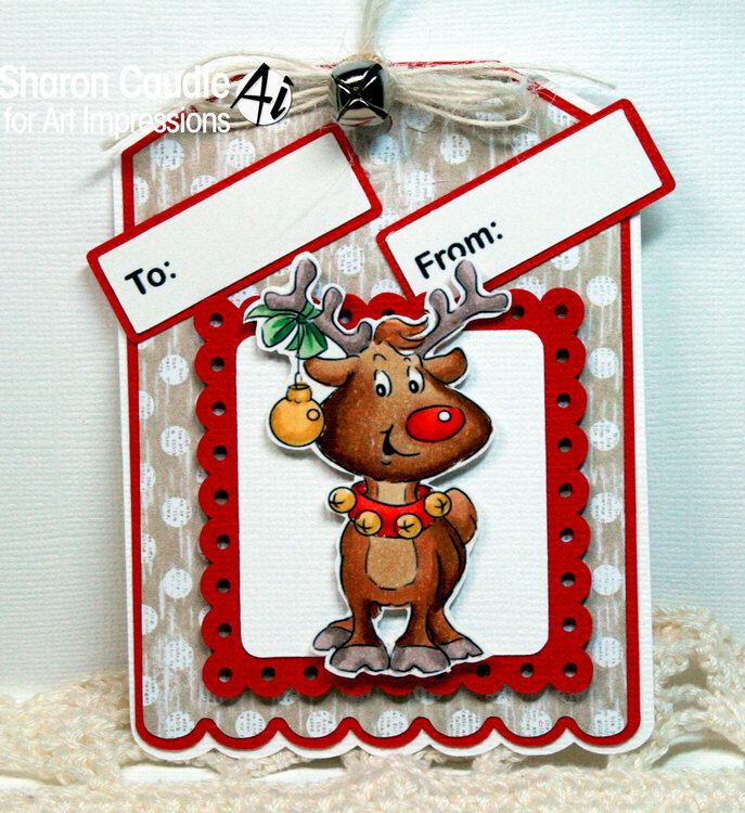 Reindeer card using Art Impressions stamps
