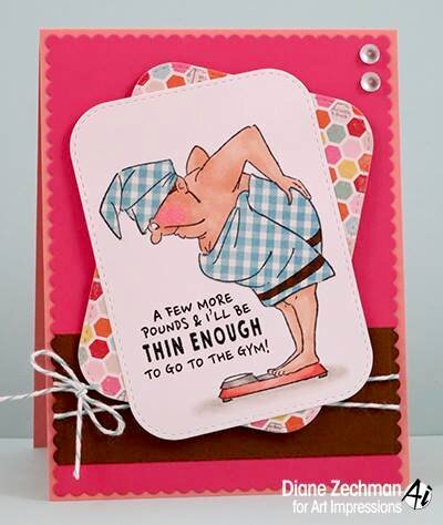 Thing enough card using Art Impressions stamps