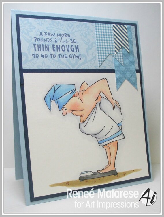 Thing enough card using Art Impressions stamps
