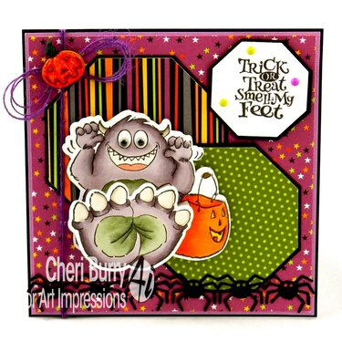 Monster card using Art Impressions stamps