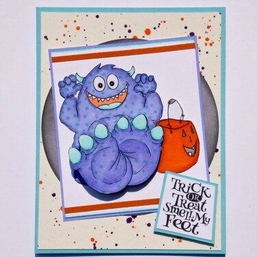 Monster card using Art Impressions stamps