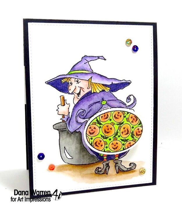 Halloween card using Art Impressions stamps