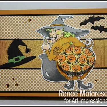 Halloween card using Art Impressions stamps