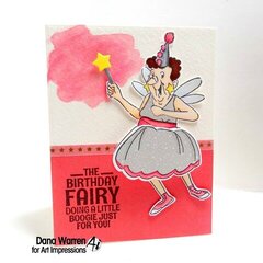 Funny happy birthday card using Art Impressions stamps