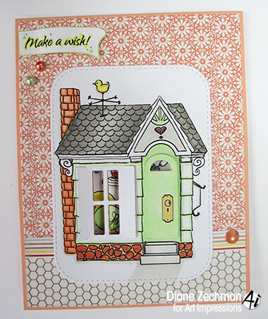 Make a Wish card using Art Impressions stamps