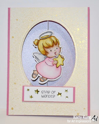 Angel card using Art Impressions stamps