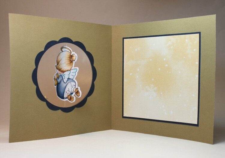 Christmas angel card using Art Impressions stamps