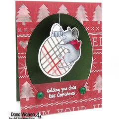 Mouse Christmas card using Art Impressions stamps