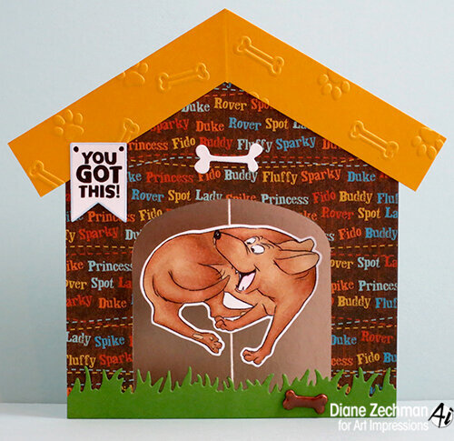Dog card using Art Impressions stamps