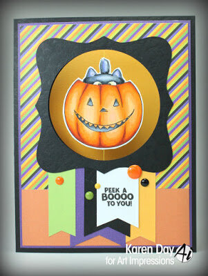 Halloween card using Art Impressions stamps