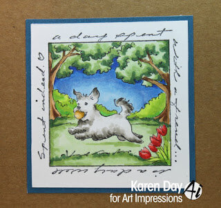 Doggy Card with Art Impressions