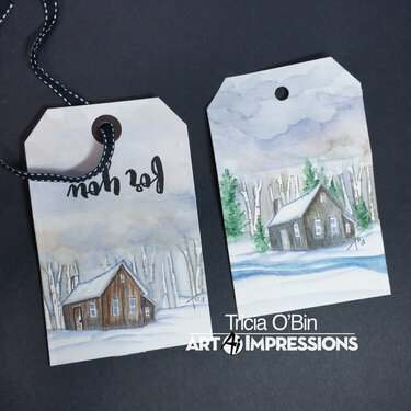 Winter Cabin Gift Tags