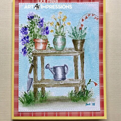 Plants and Watering Can Card