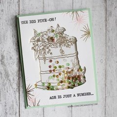 Birthday Shaker Card with Happy Day