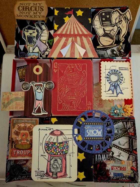 Circus Matchbox Collage