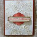 Happy Holidays label punch card